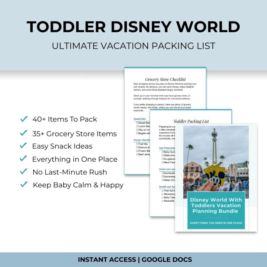 Disney World Packing List For Toddlers.